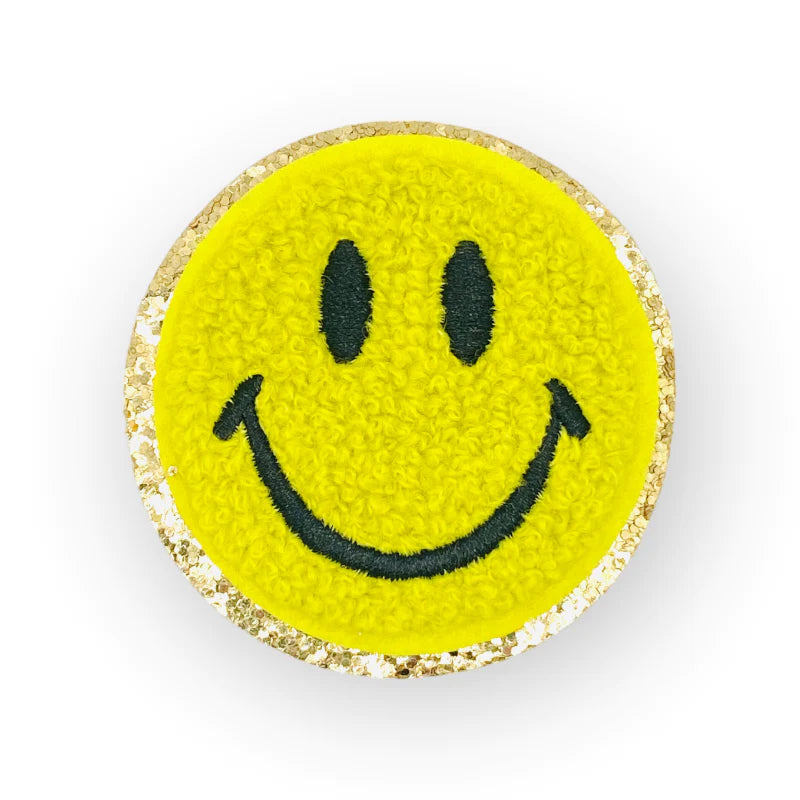 1000 Stück Smiley Aufkleber Rolle, Glitzer Sticker Aufkleber