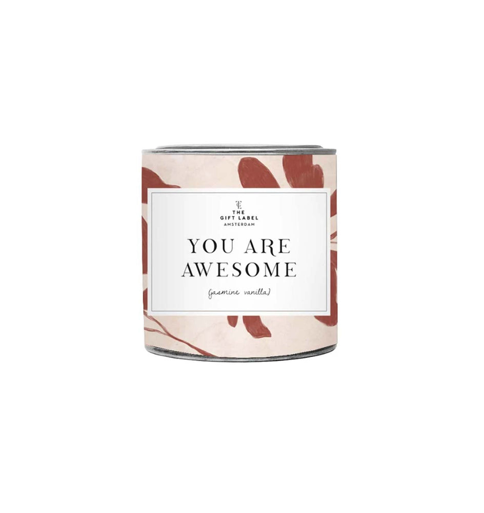 Large scented candle "You Are Awesome"